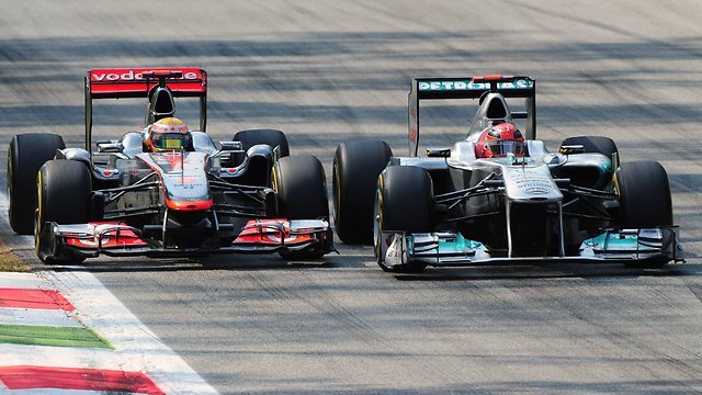 Former Formula One world champion Michael Schumacher makes light of battle  with Lewis Hamilton