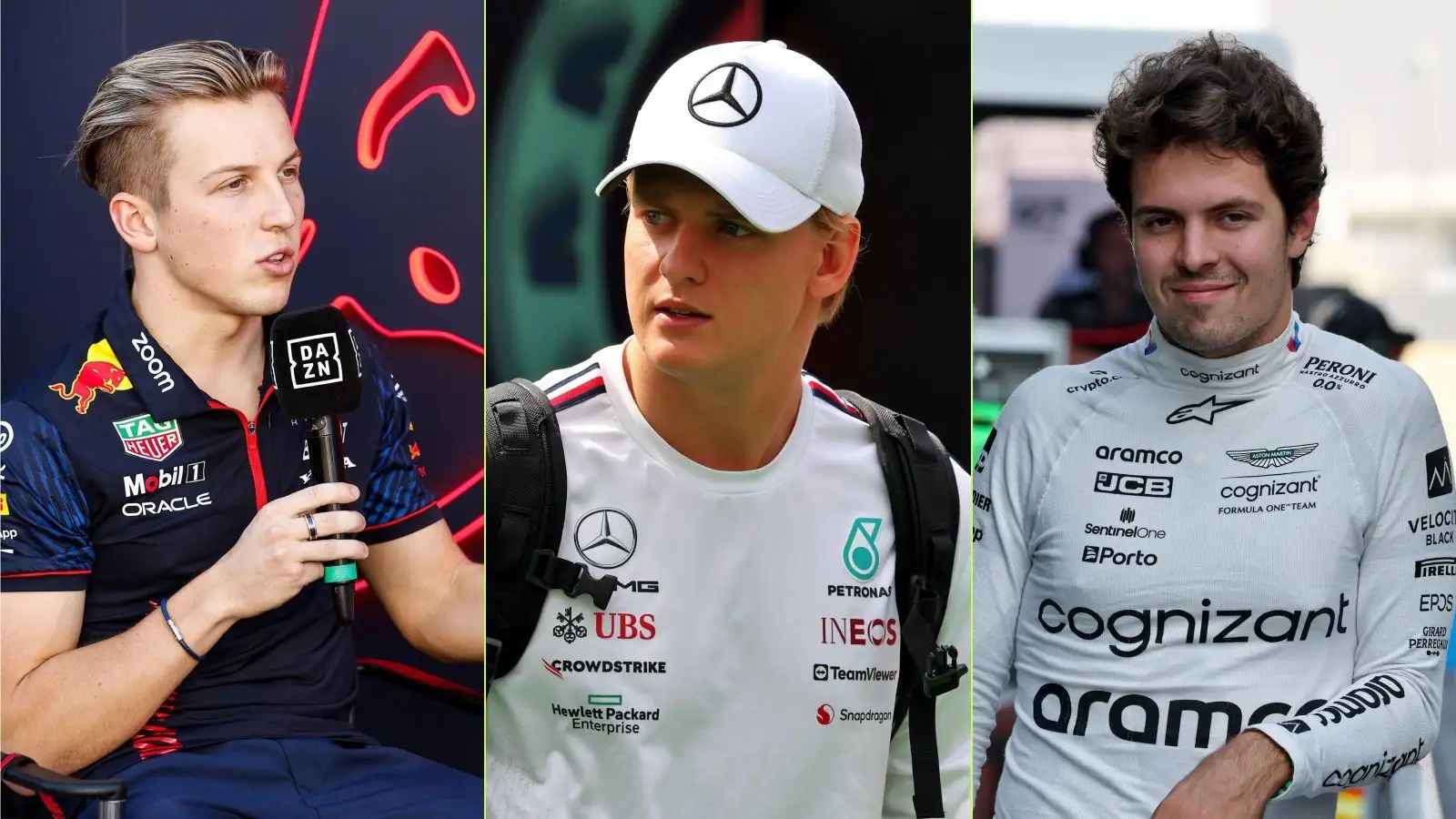Liam Lawson, Mick Schumacher and Felipe Drugovich.