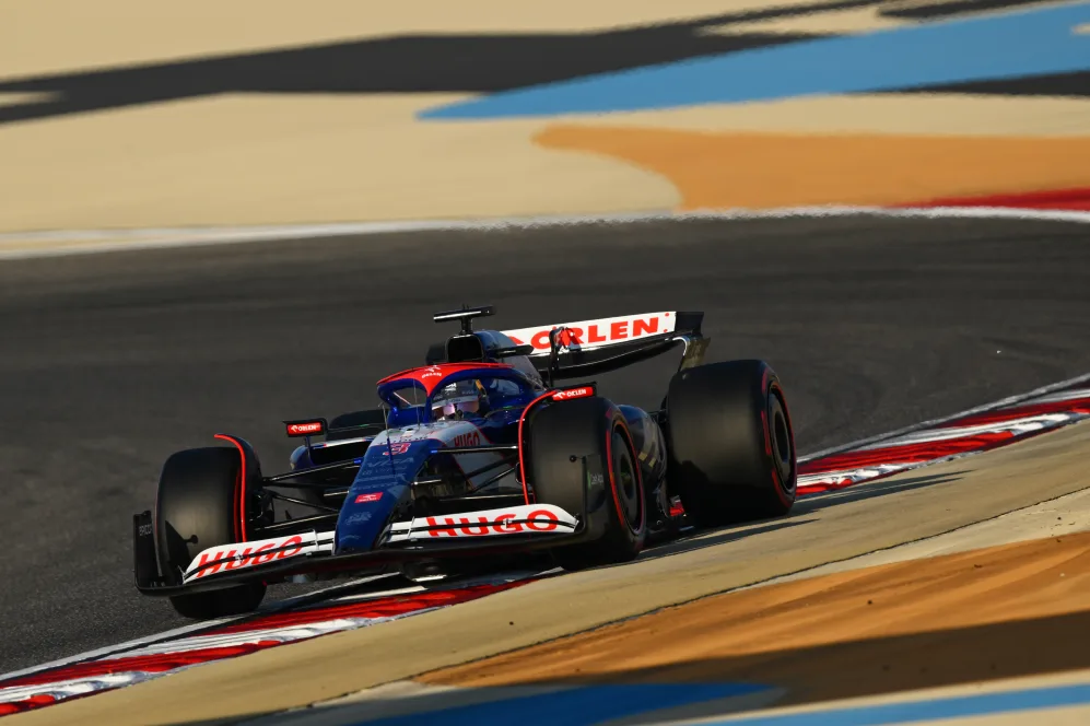 BAHRAIN, BAHRAIN - MARCH 01: Daniel Ricciardo of Australia driving the (3) Visa Cash App RB VCARB